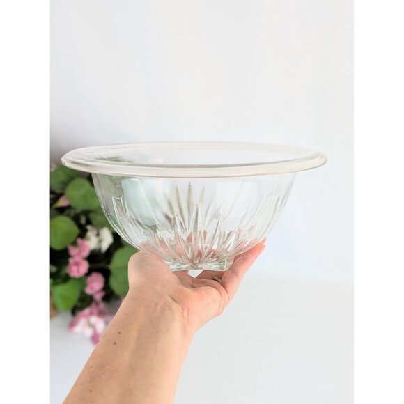 Depression Era Clear & Yellow Amber Glass Mixing Bowl Set 1930s Federal Glass - Picture 2 of 9